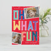 Oh, was Spaß Snow Overlay 2 Foto Weihnachten (Stehend Vorderseite)