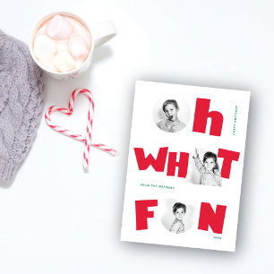 Oh, was Spaß spielend Cutout Formen 3 Foto Saison Feiertagskarte