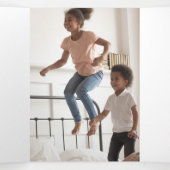 Oh, was Spaß Sprichwort Rosa Glitzer Dreifach Gefaltete Urlaubskarte (Innenseite Mitte)