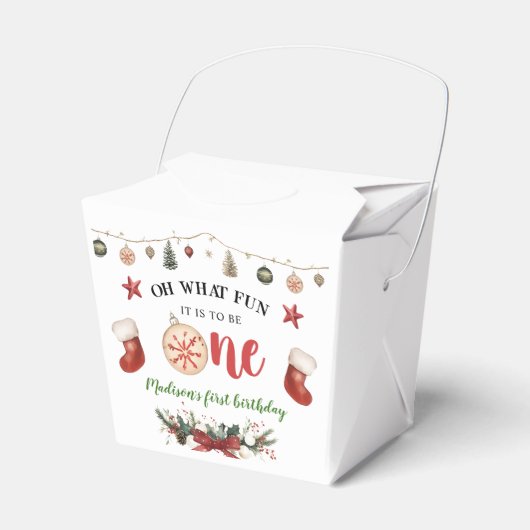 Oh, was Spaß Strumpf Weihnachten ersten Geburtstag Geschenkschachtel (Vorderseite)