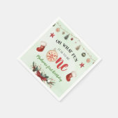 Oh, was Spaß Strumpf Weihnachten ersten Geburtstag Serviette (Ecke)