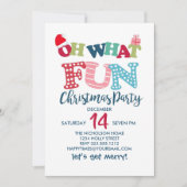 Oh, was Spaß Typografie Weihnachten Party Einladung (Vorderseite)