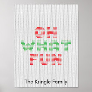 Oh, was Spaß Typografie Weihnachtssüßer Poster