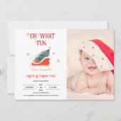 Oh, was Spaß Urlaub 1. Geburtstag Foto Einladung (Vorderseite)