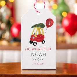 Oh, was Spaß Urlaub Auto 1. Geburtstag Party Geschenkanhänger