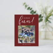 Oh, was Spaß Urlaub Foto Moderne Weihnachten Rot W (Stehend Vorderseite)