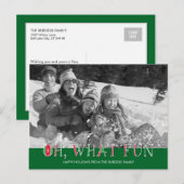 Oh, was Spaß Urlaub Fotokarte Postkarte (Vorne/Hinten)