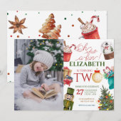Oh, was Spaß Weihnachten 2. Geburtstag Foto Einladung (Vorne/Hinten)