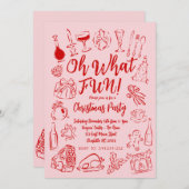 Oh, was Spaß Weihnachten Einladung (Vorne/Hinten)