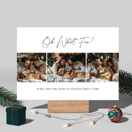 Oh, was Spaß Weihnachten Familie Spaß Foto Hund