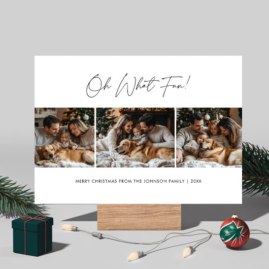 Oh, was Spaß Weihnachten Familie Spaß Foto Hund