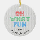 Oh, was Spaß Weihnachten Foto Keramik Ornament (Vorne)