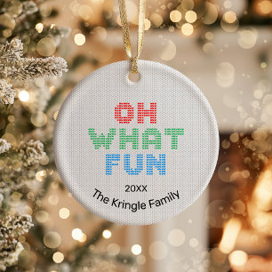 Oh, was Spaß Weihnachten Foto Keramik Ornament