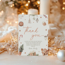 Oh, was Spaß Weihnachten Geburtstag Danke Karte