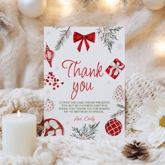 Oh, was Spaß Weihnachten Geburtstag Danke Karte