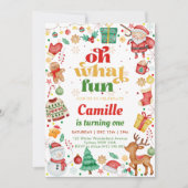 Oh, was Spaß Weihnachten Geburtstag Einladung (Vorderseite)