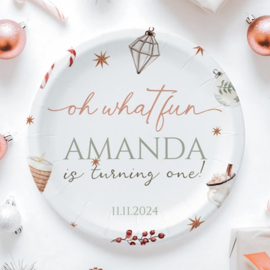 Oh, was Spaß Weihnachten Geburtstag Pappteller