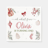 Oh, was Spaß Weihnachten Geburtstag Serviette (Vorderseite)