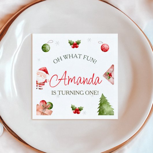 Oh, was Spaß Weihnachten Geburtstag Serviette