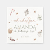 Oh, was Spaß Weihnachten Geburtstag Serviette (Vorderseite)