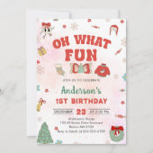 Oh, was Spaß Weihnachten Geburtstagsparty Einladung (Vorderseite)