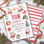 Oh, was Spaß Weihnachten Geburtstagsparty Santas Einladung<br><div class="desc">Moderne und niedliche "Oh, was Spaß" Weihnachts-Party Einladungen. Die Aquarellbäume Santas, niedliche, hässliche Pullover, Geschenke, Süßigkeiten und Weihnachtsbäume. Ideal für ein Party zu Weihnachten jeder Art. Ideal für einen Jungen oder ein Mädchen! Weitere Änderungen finden Sie unter Anpassen dieser Vorlage. Am unteren Rand sehen Sie "Gewollt, um dieses Design noch...</div>