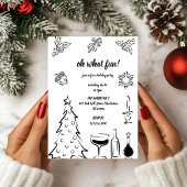 Oh, was Spaß Weihnachten, Hand gezeichnete Weihnac Einladung