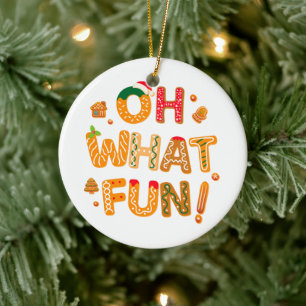 Oh, was Spaß Weihnachten Lebkuchen Cookies Keramik Ornament