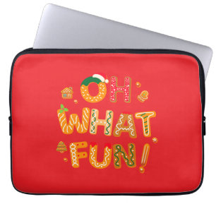 Oh, was Spaß Weihnachten Lebkuchen Cookies Laptopschutzhülle