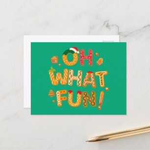 Oh, was Spaß Weihnachten Lebkuchen Cookies Postkarte