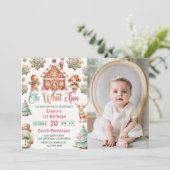 Oh, was Spaß Weihnachten Lebkuchen Kekse Geburtsta Einladung (Stehend Vorderseite)