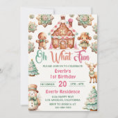 Oh, was Spaß Weihnachten Lebkuchen Kekse Geburtsta Einladung (Vorderseite)