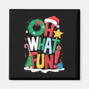 Oh, was Spaß Weihnachten mit Kranz und Baum Magnet