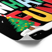 Oh, was Spaß Weihnachten mit Kranz und Baum Poster (Ecke)