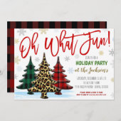 Oh, was Spaß Weihnachten Party Einladung (Vorne/Hinten)