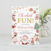 Oh, was Spaß Weihnachten Party Einladung (Stehend Vorderseite)