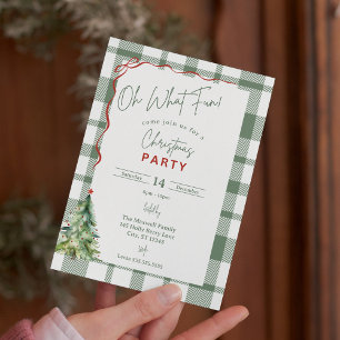Oh, was Spaß Weihnachten Party Einladung
