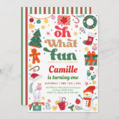Oh, was Spaß Weihnachten Party Geburtstag Einladung (Vorne/Hinten)