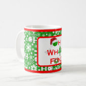 Oh, was Spaß Weihnachten Pickleball Green Ho Ho Ho Kaffeetasse (Vorderseite Links)