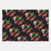 Oh, was Spaß Weihnachten Pickleball Grün und Rot Geschenkpapier Set (Vorderseite)