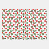 Oh, was Spaß Weihnachten Pickleball Grün und Weiß Geschenkpapier Set (Vorderseite 3)