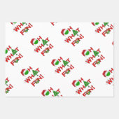 Oh, was Spaß Weihnachten Pickleball Grün und Weiß Geschenkpapier Set (Vorderseite)