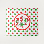 Oh, was Spaß Weihnachten Pickleball Party Red Gree Wandteppich (Vorderseite (Horizontal))