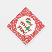 Oh, was Spaß Weihnachten Pickleball Party Red Whit Serviette (Ecke)