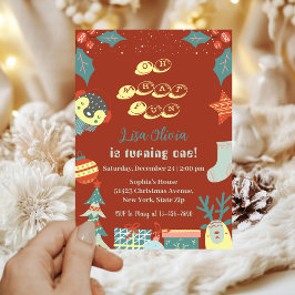 Oh, was Spaß Weihnachten Weihnachten 1. Geburtstag Einladung