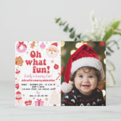 Oh, was Spaß Weihnachten Weihnachten Einladung (Stehend Vorderseite)