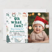 Oh, was Spaß Weihnachten Weihnachten ersten Geburt Einladung (Vorderseite)