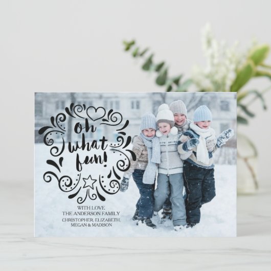 Oh, was Spaß Weihnachten Weihnachten Gruß (Stehend Vorderseite)