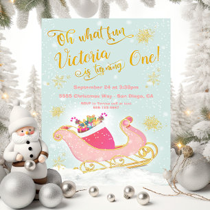 Oh, was Spaß Weihnachten Weihnachten Sleigh Geburt Einladung