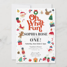 Oh, was Spaß Weihnachten Winter erste Geburtstagsp